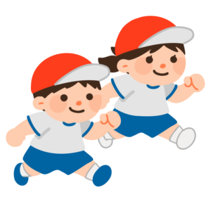 走る子どもたち（体操服）