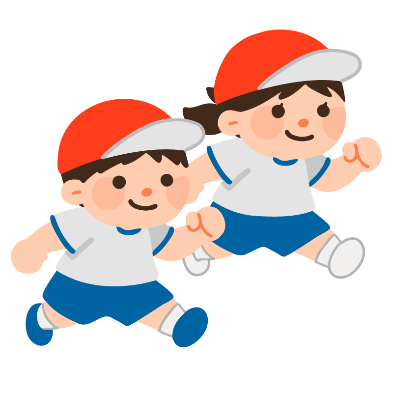 走る子どもたち（体操服）