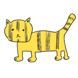 ヘタウマなトラ（四足歩行・カラー）