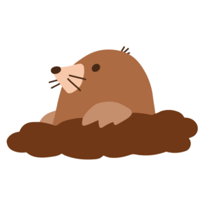 横をむいたもぐら