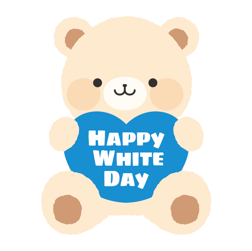 テディベア(白・ホワイトデー)