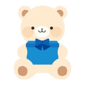 テディベア（白・プレゼント）