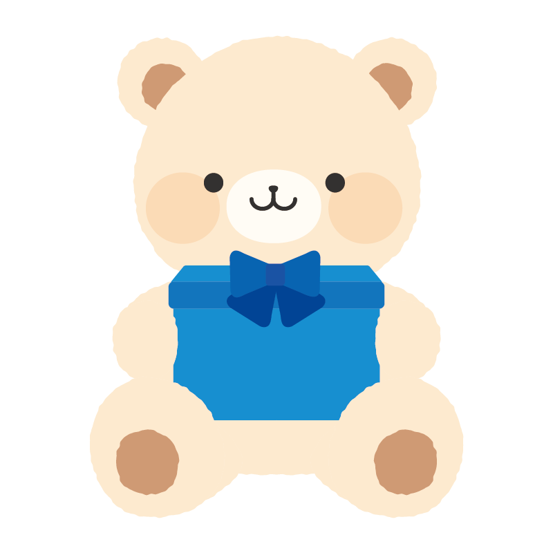 テディベア(白・プレゼント)