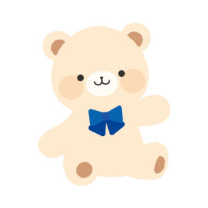 片手を上げたテディベア（白）