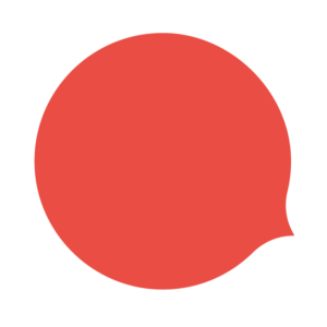 丸い吹き出し（赤）