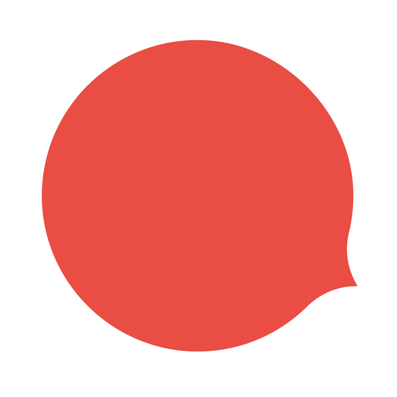 丸い吹き出し（赤）