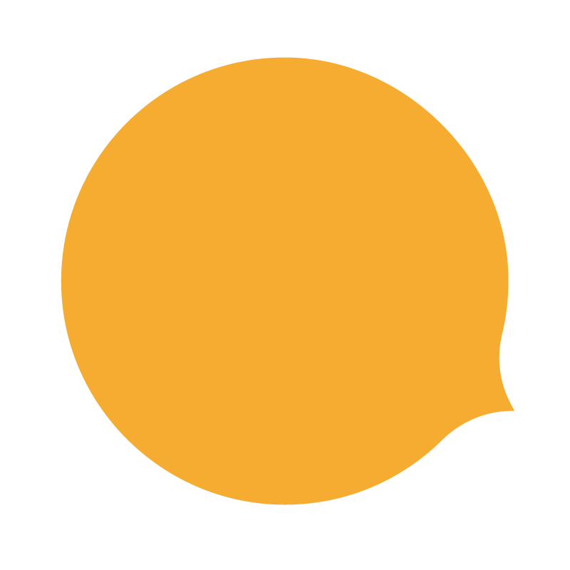 丸い吹き出し（黄）