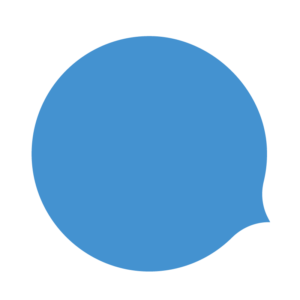 丸い吹き出し（青）