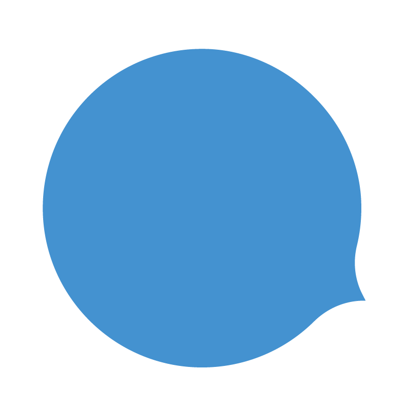 丸い吹き出し（青）