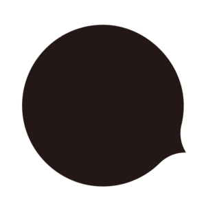 丸い吹き出し（黒）