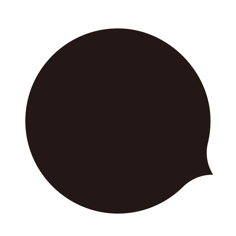 丸い吹き出し（黒）