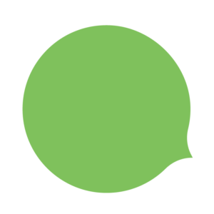 丸い吹き出し（緑）