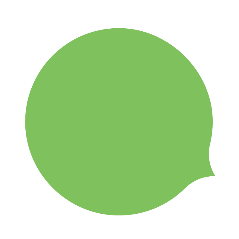 丸い吹き出し（緑）