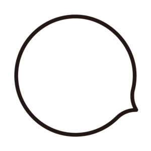 丸い吹き出し（線）