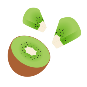 小さくカットされたキウイ