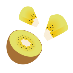 小さくカットされたゴールデンキウイ
