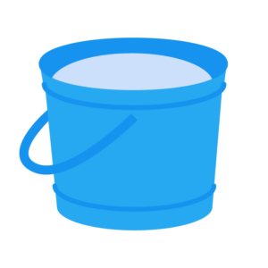 水の入ったバケツ