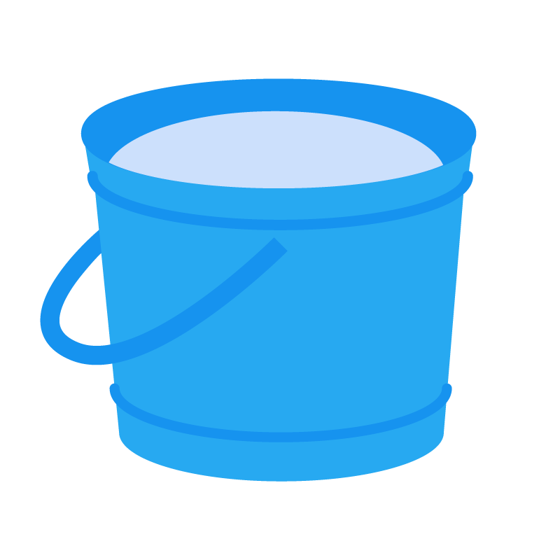 水の入ったバケツ