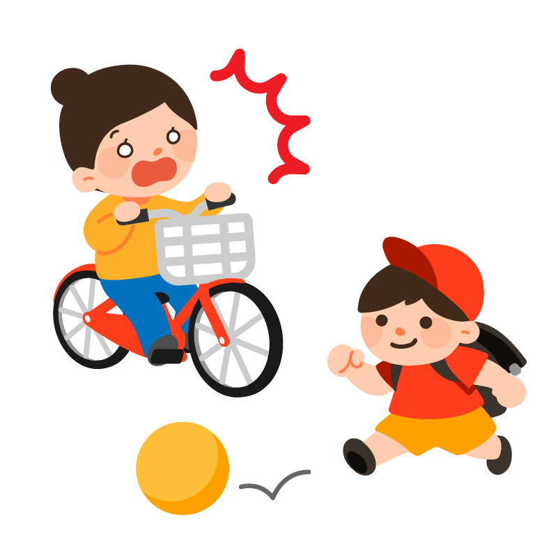 自転車と飛び出した子供の事故