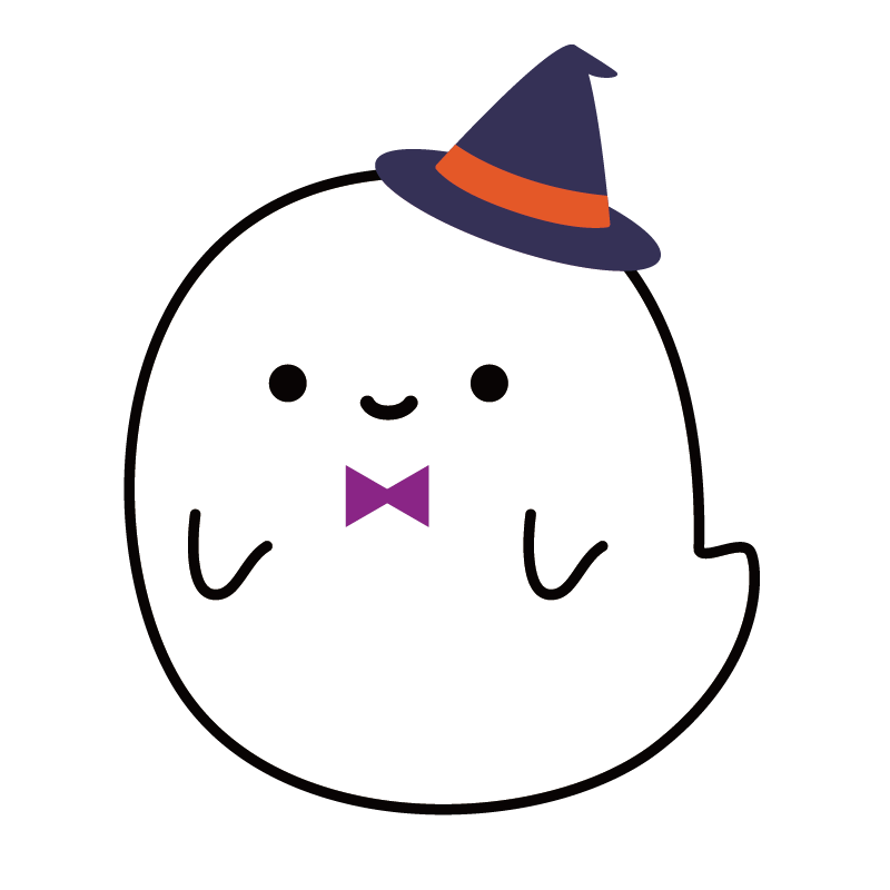 帽子をかぶったおばけ