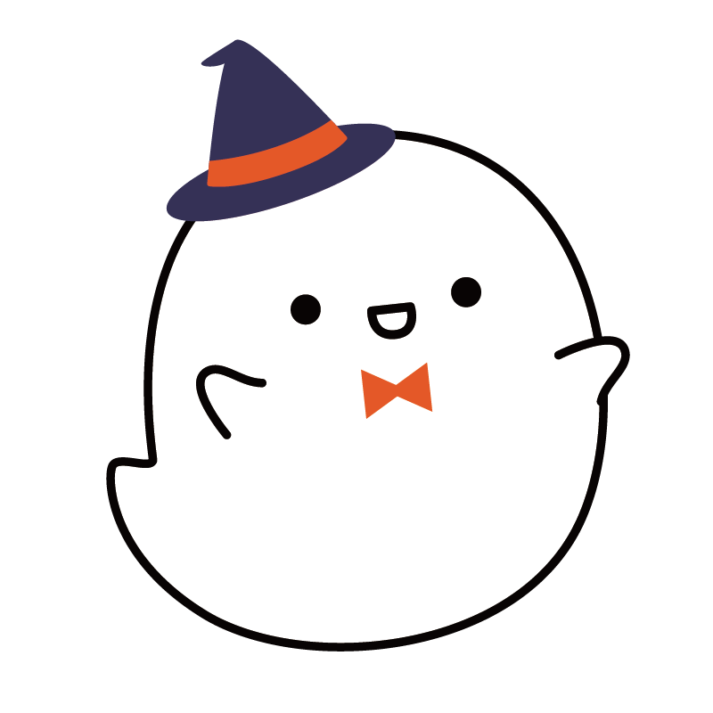 帽子をかぶったおばけ