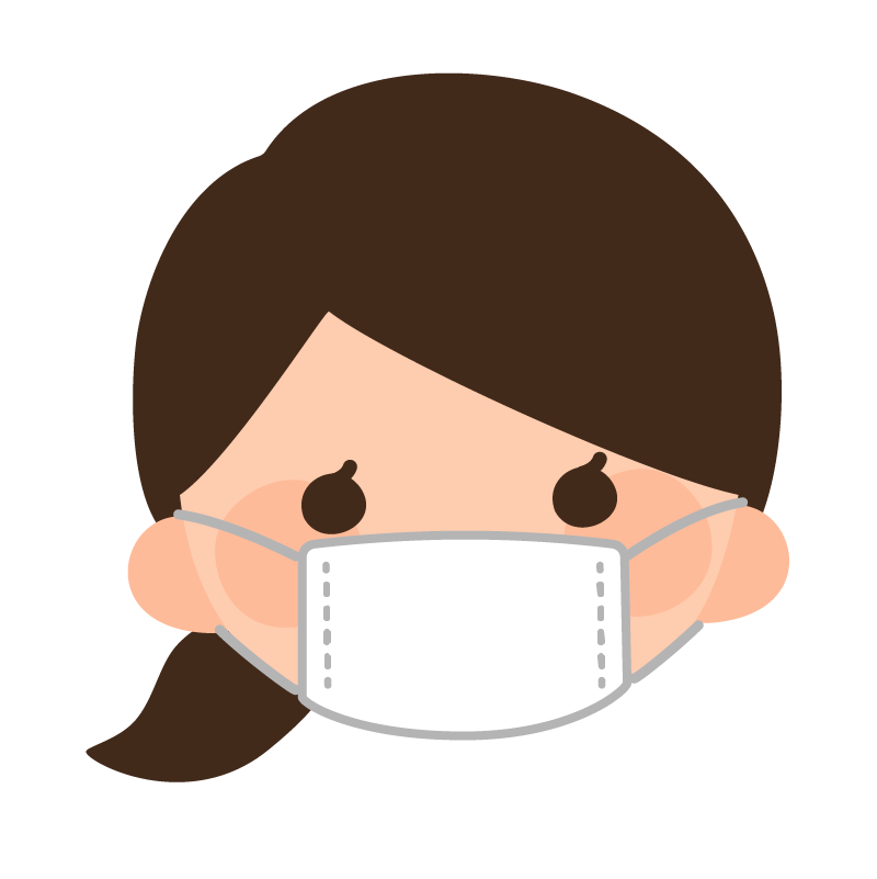 マスクをつけた女性