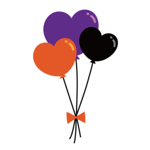 ハロウィンカラーの風船