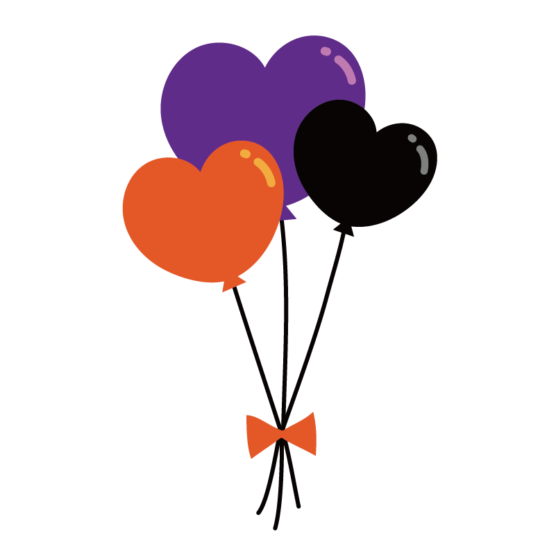 ハロウィンカラーの風船