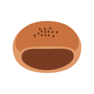 あんぱん(かじられた姿)