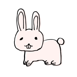 ヘタウマなウサギ（ピンク）