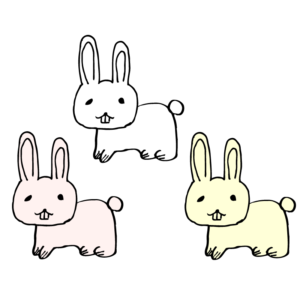 ヘタウマなウサギ（たくさん）