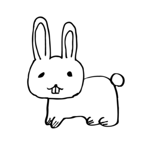 ヘタウマなウサギ（白）