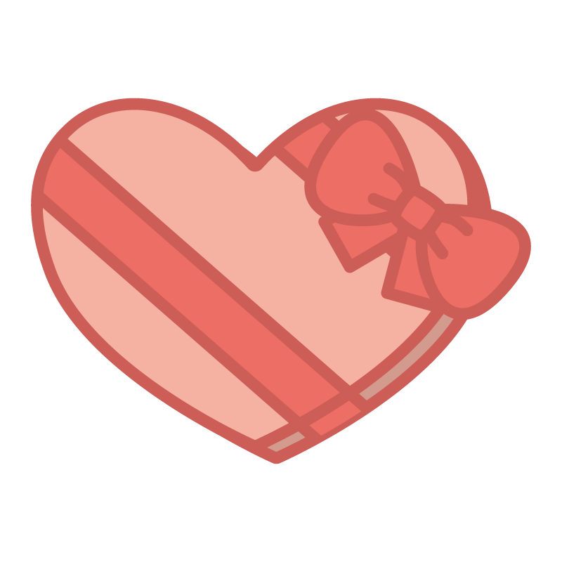 バレンタインのチョコレートのプレゼント