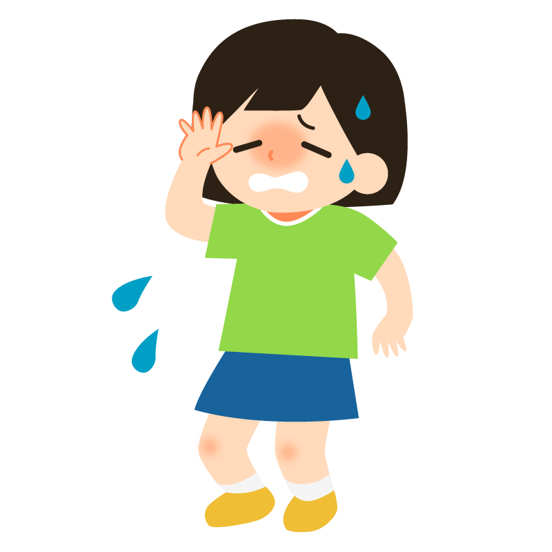 熱中症の女の子（軽度）