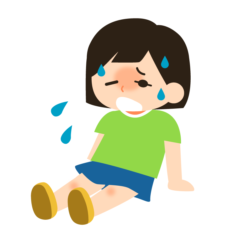 熱中症の女の子（中度）